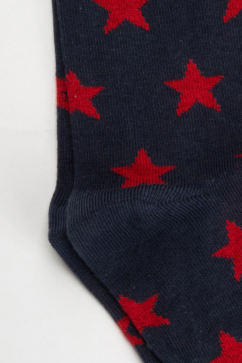 Calcetín Marino Estrellas Rojas