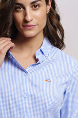 Camisa Cuadro Celeste