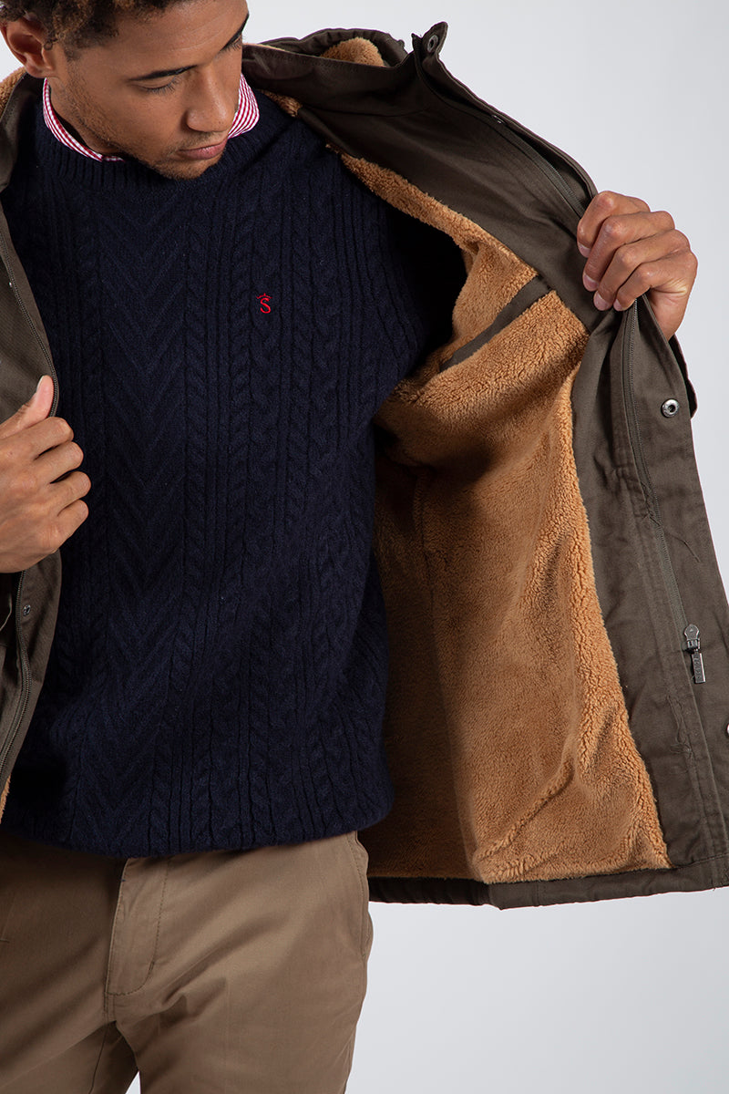 Parka shearling cáqui