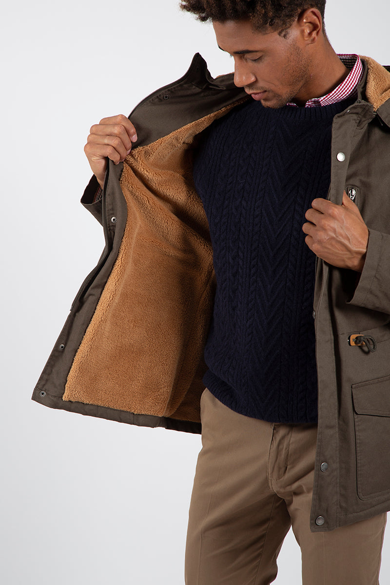 Parka shearling cáqui