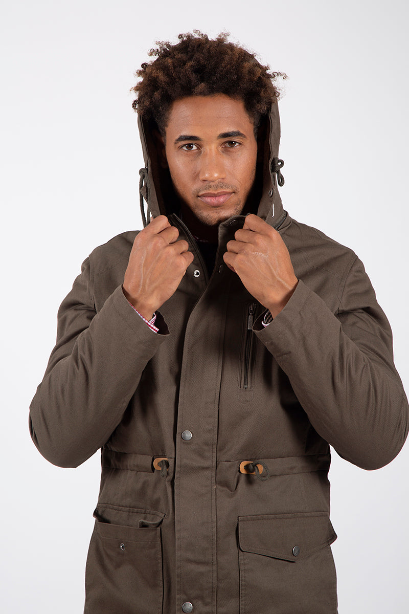 Parka shearling cáqui