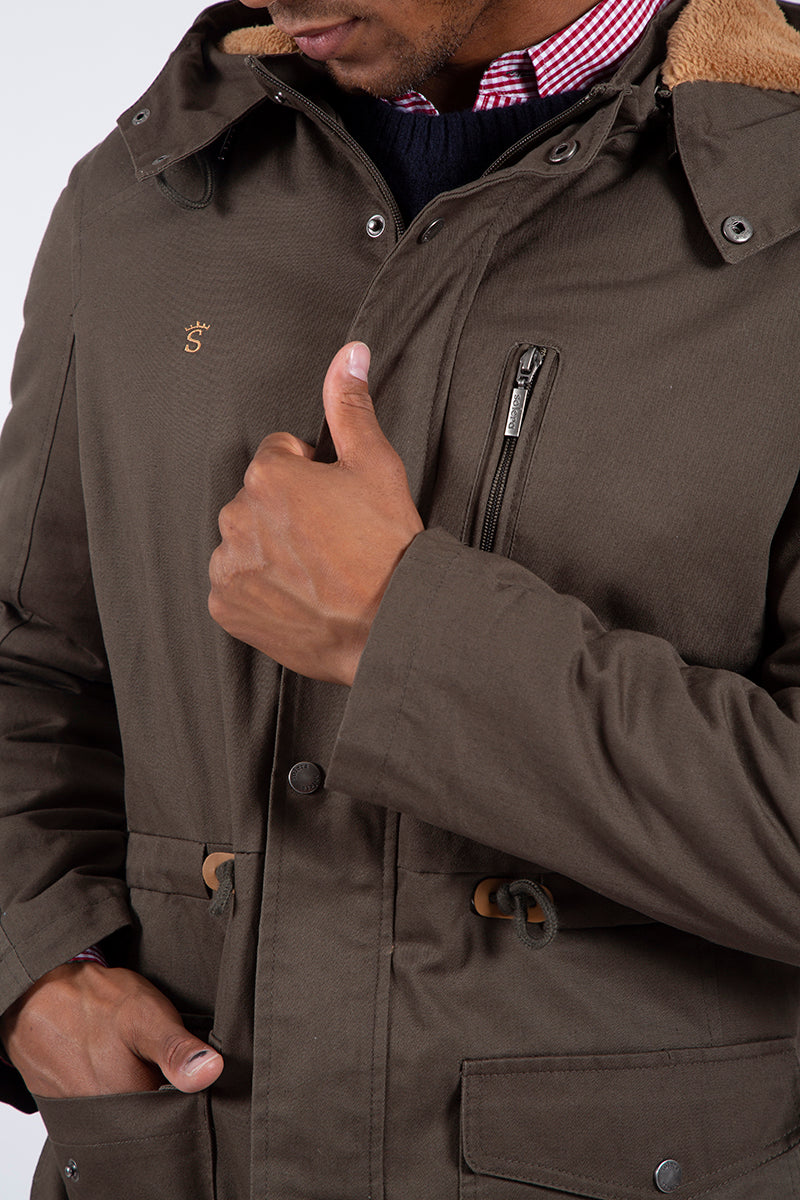 Parka shearling cáqui