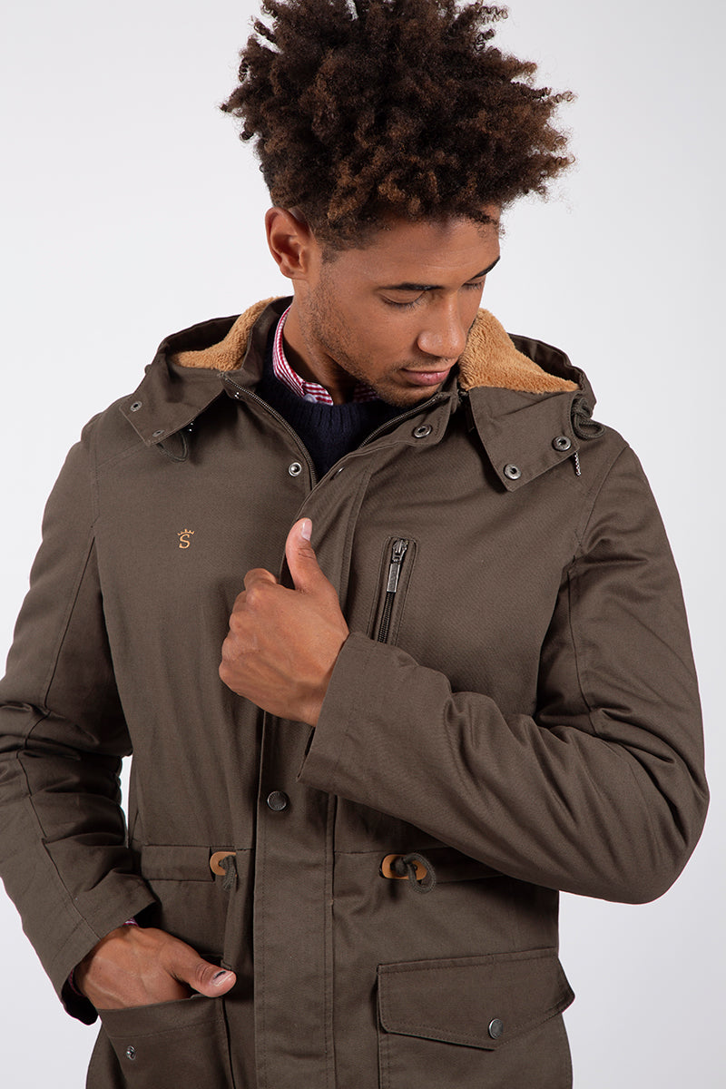 Parka shearling cáqui