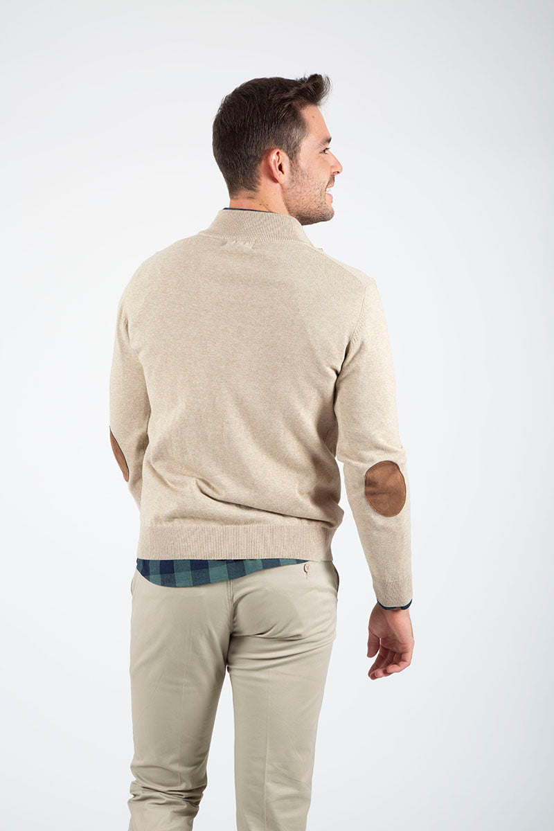 Beige zipper sweater