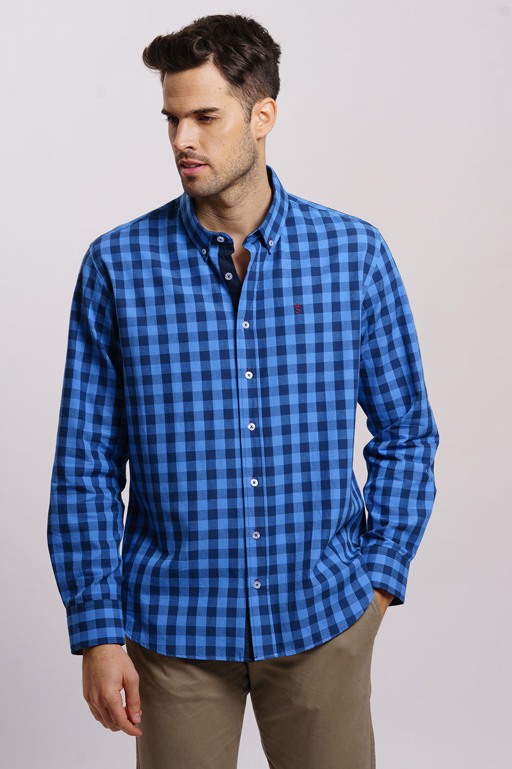 Camisa Cuadro Azul