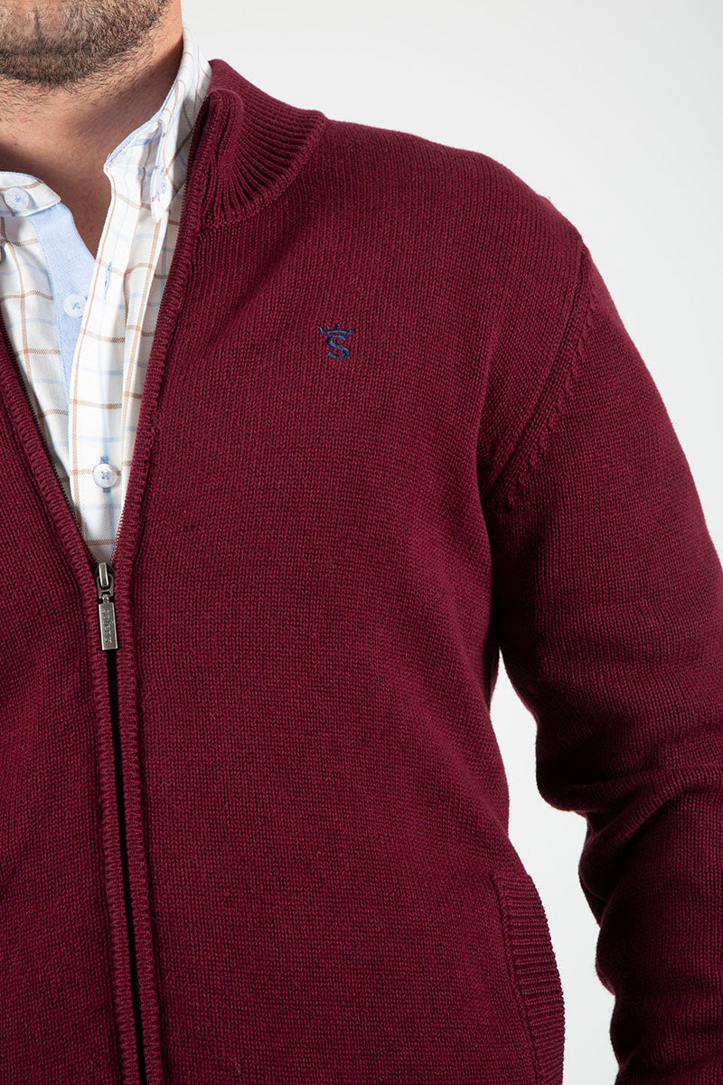 Veste en maille épaisse marron