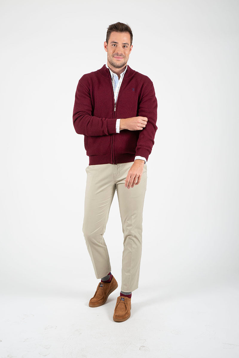 Veste en maille épaisse marron