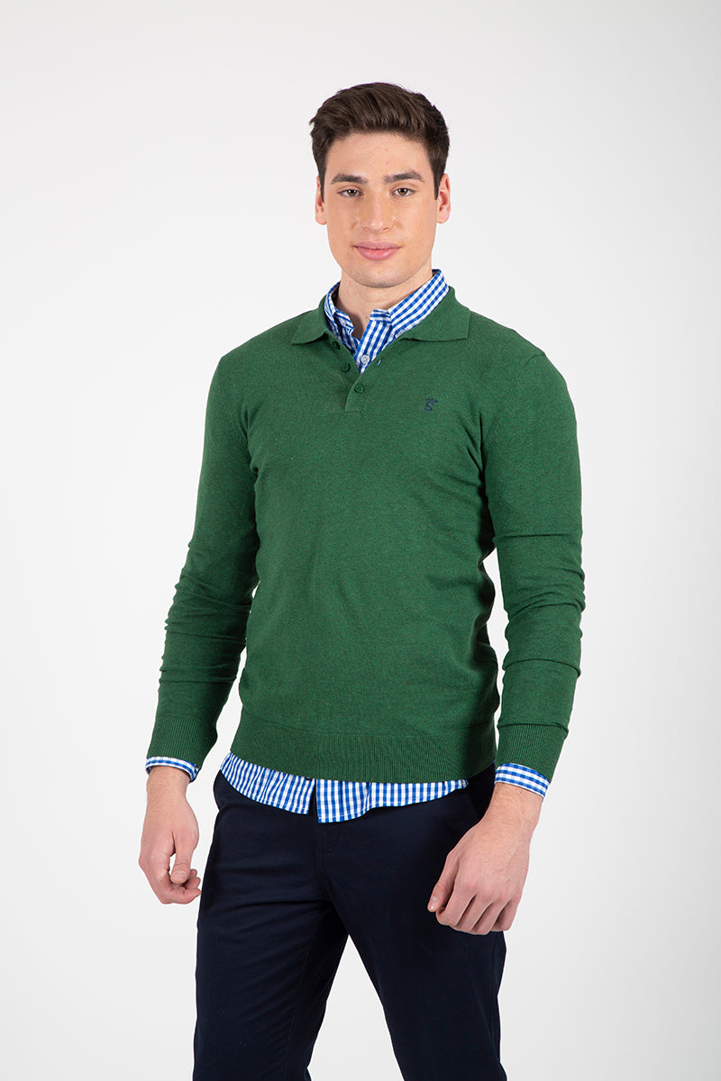 Green polo jersey