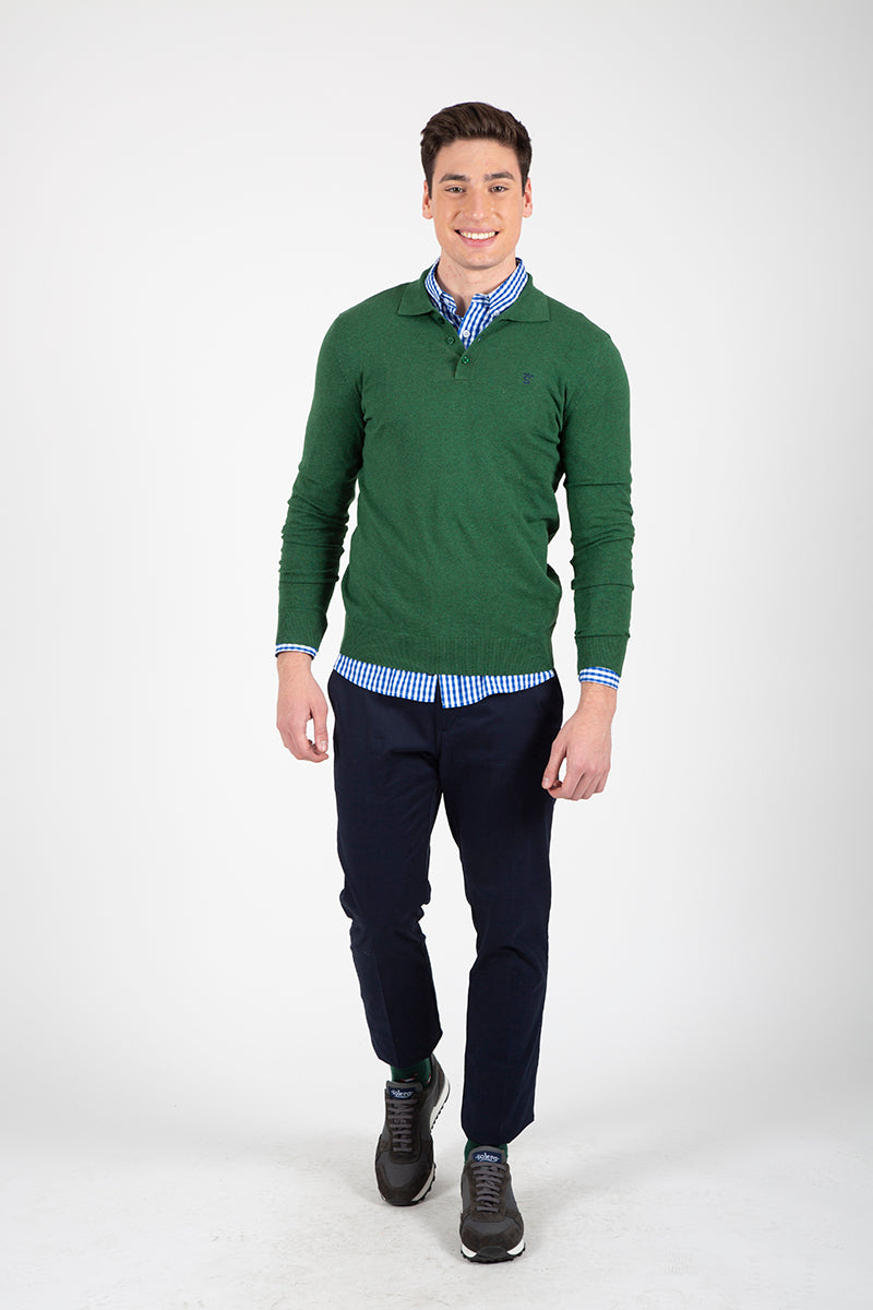 Green polo jersey