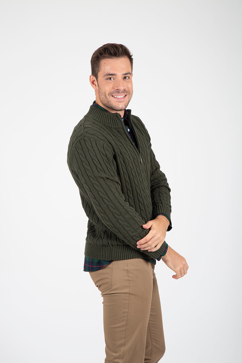 Eight-zip hunting sweater