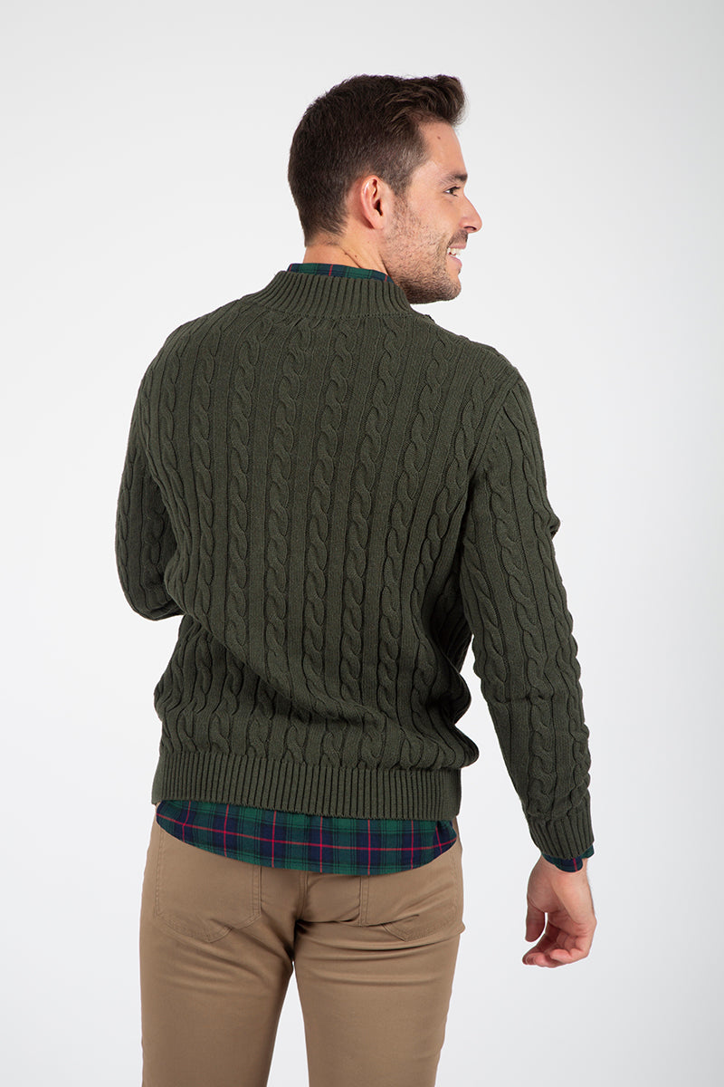 Eight-zip hunting sweater