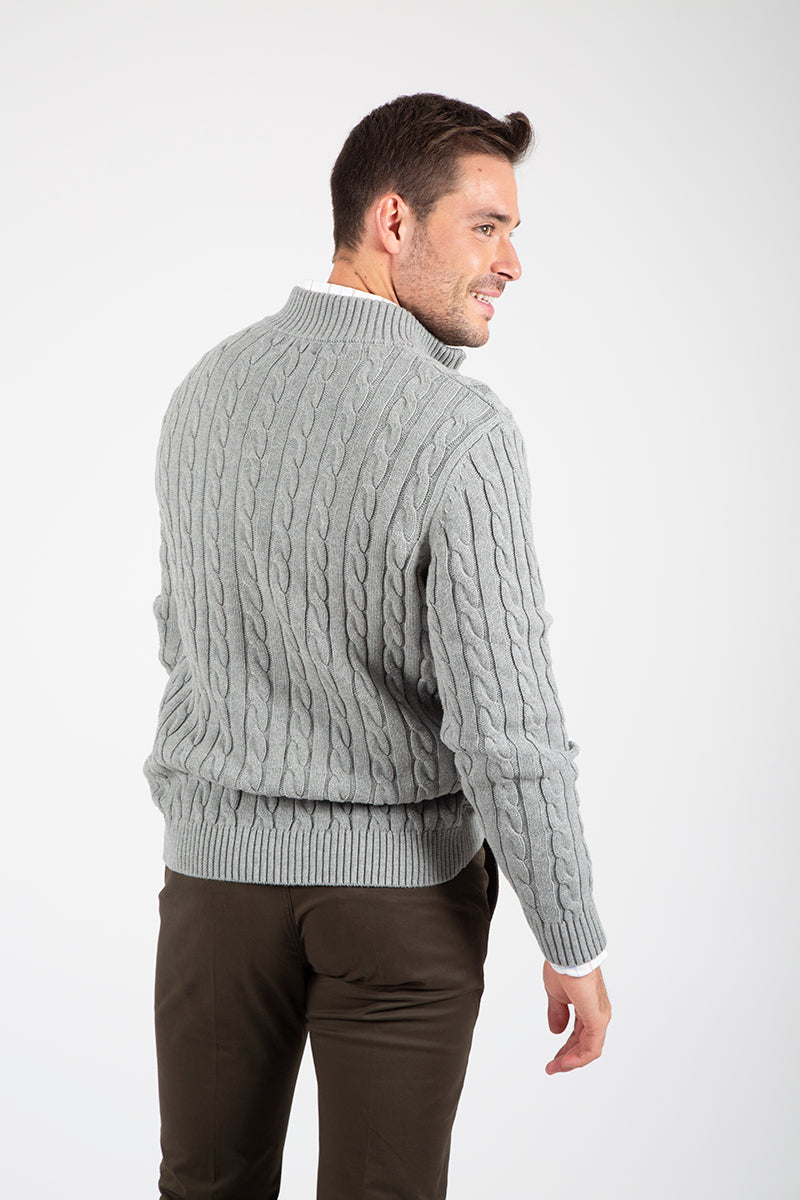 Jersey Gris ochos cremallera