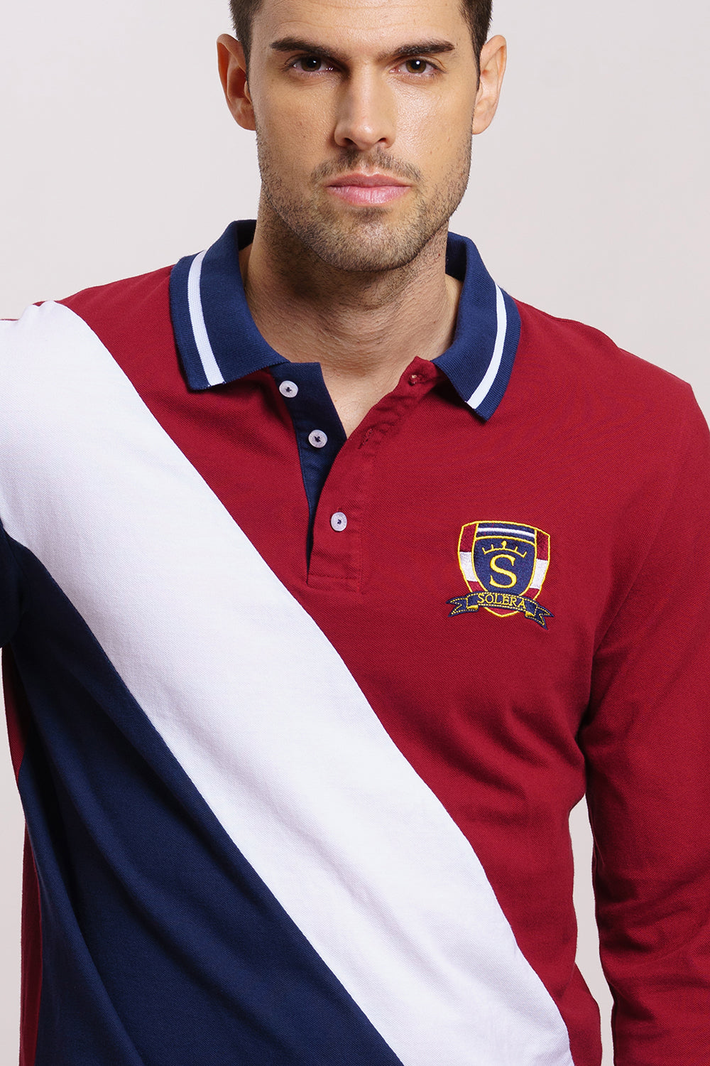 Polo Burdeos/Marino