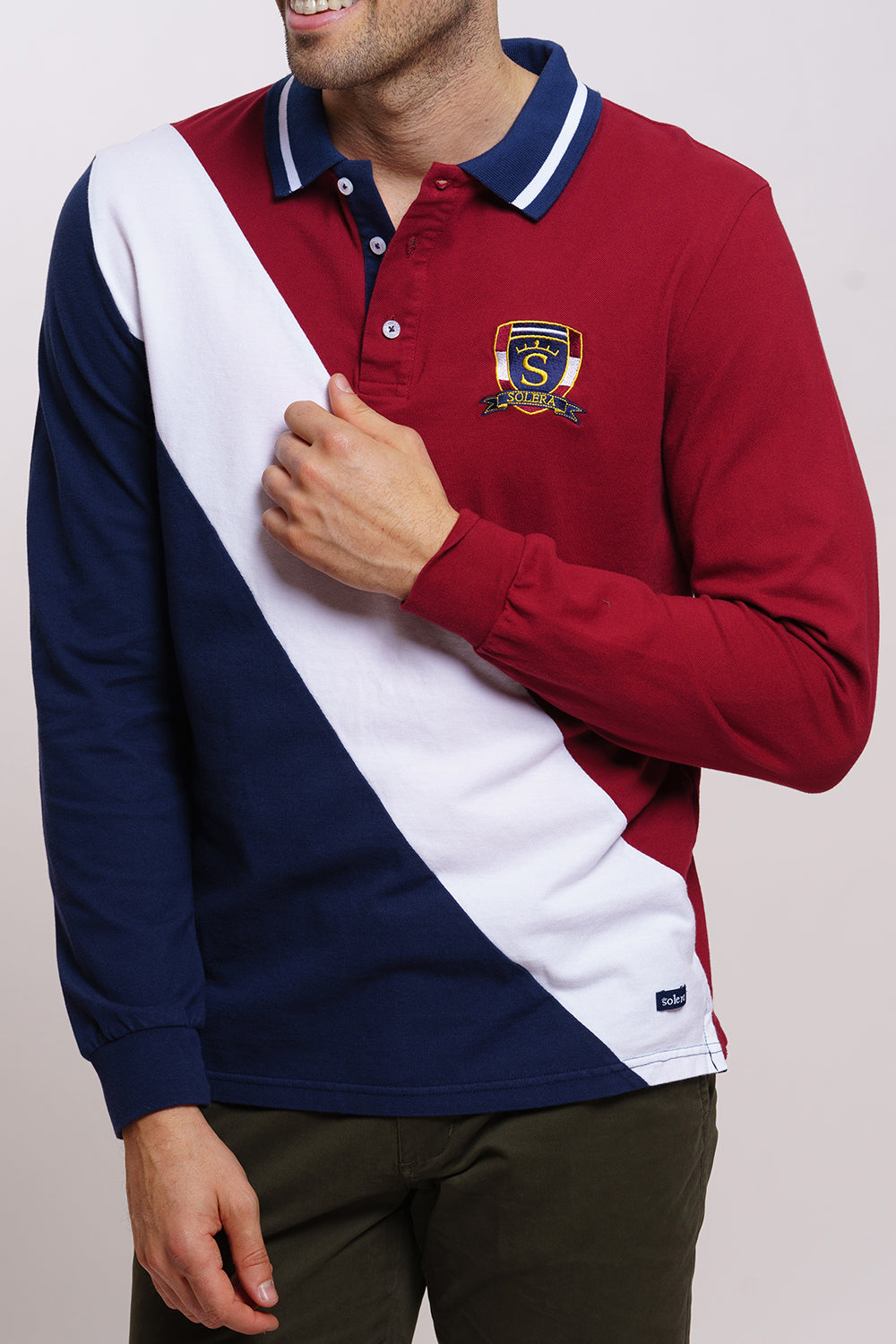 Polo Burdeos/Marino