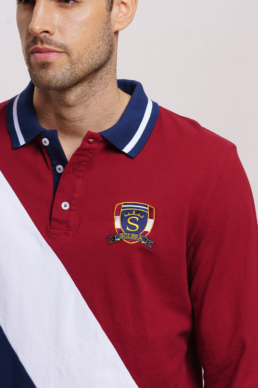 Polo Burdeos/Marino