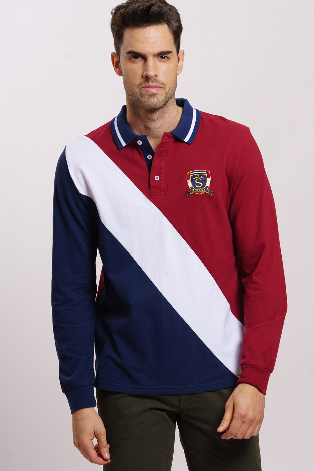 Polo Burdeos/Marino