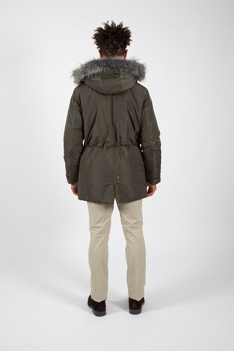 Parka Verde capucha pelo desmontable