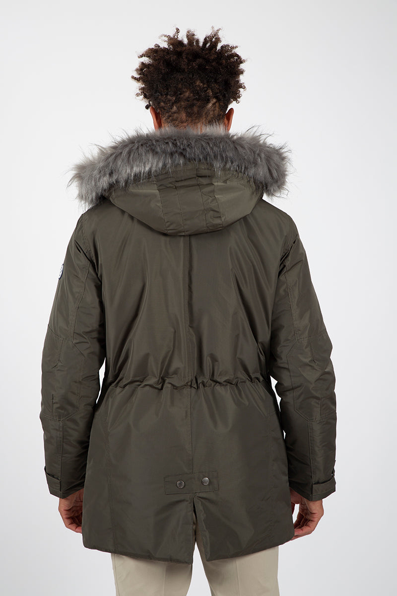 Parka Verde capucha pelo desmontable