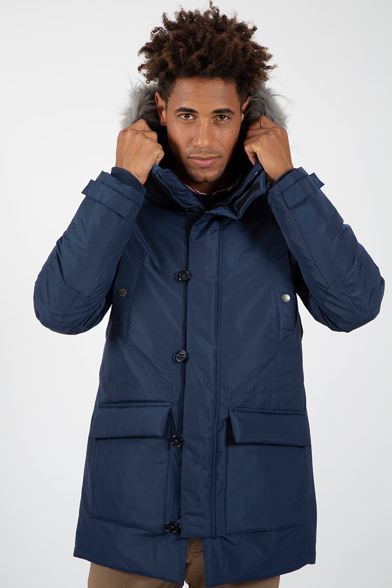 Parka Marino capucha pelo desmontable