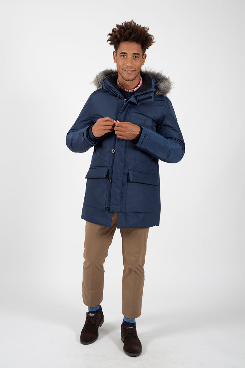 Parka Marino capucha pelo desmontable