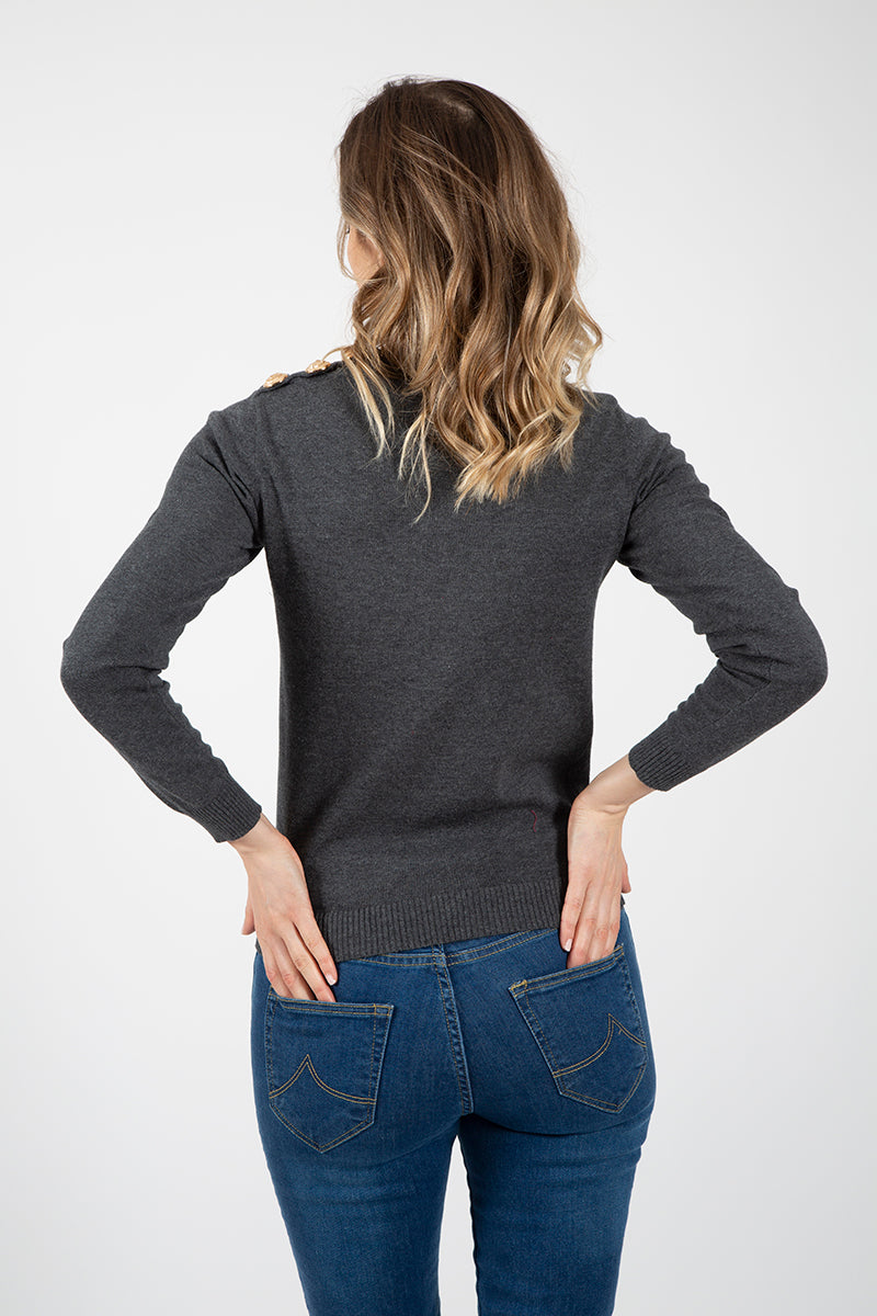 Jersey botones Gris