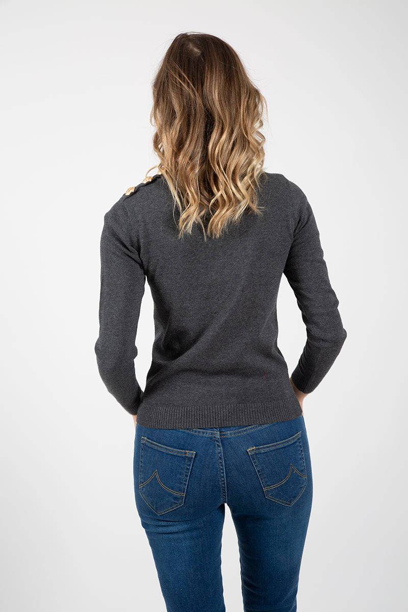 Jersey botones Gris