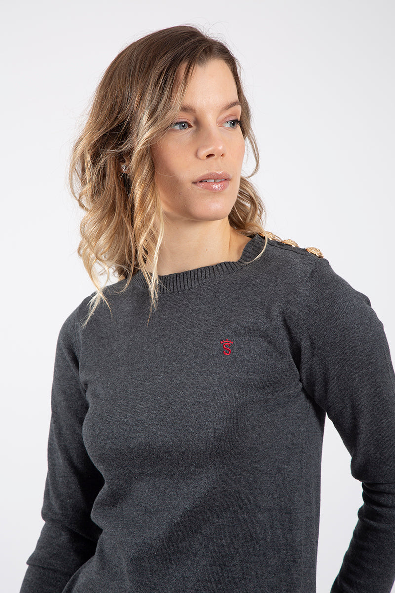 Jersey botones Gris
