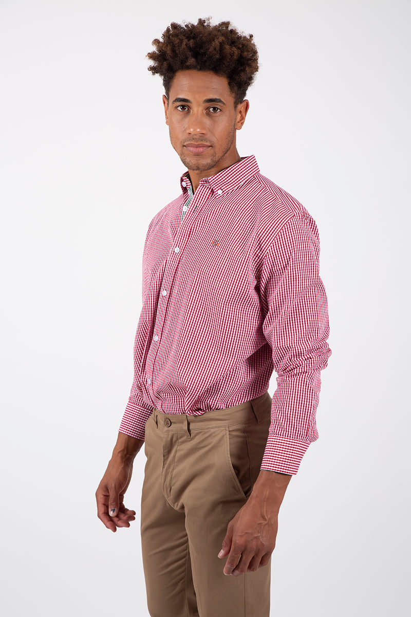 Camisa Bandera Cuadros rojo