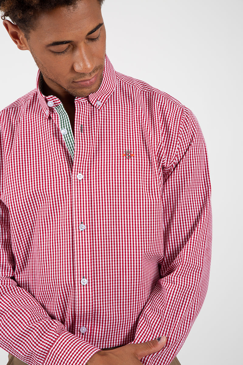 Camisa Bandera Cuadros rojo