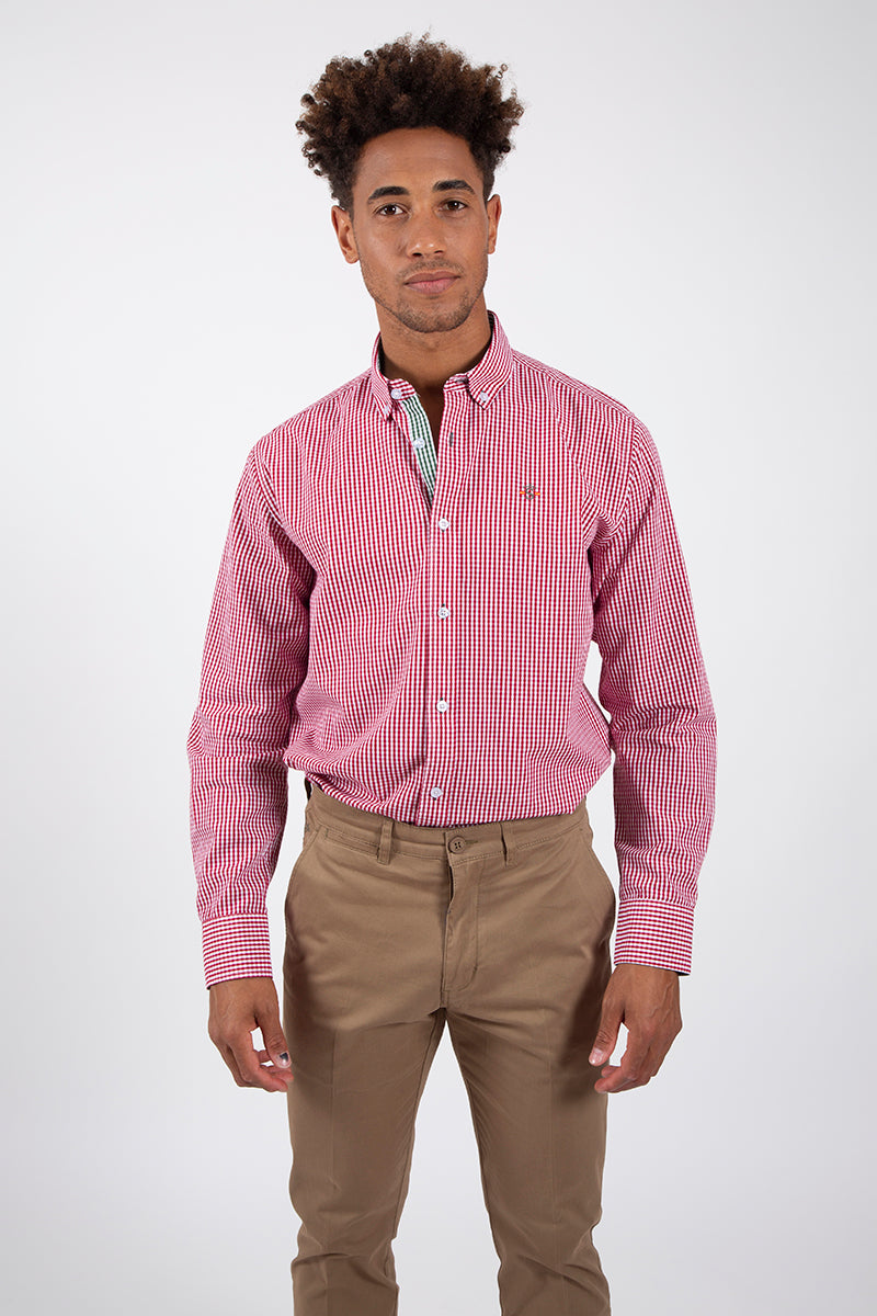 Camisa Bandera Cuadros rojo