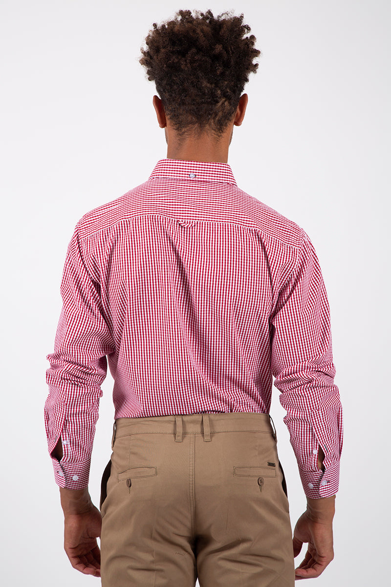 Camisa Bandera Cuadros rojo