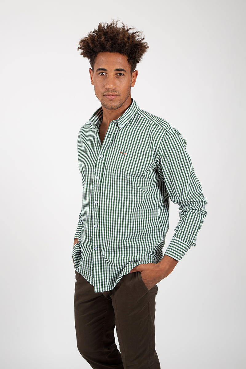 Camisa cuadro Verde