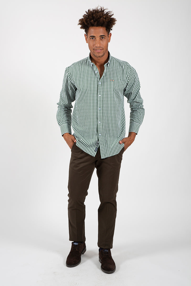 Camisa cuadro Verde