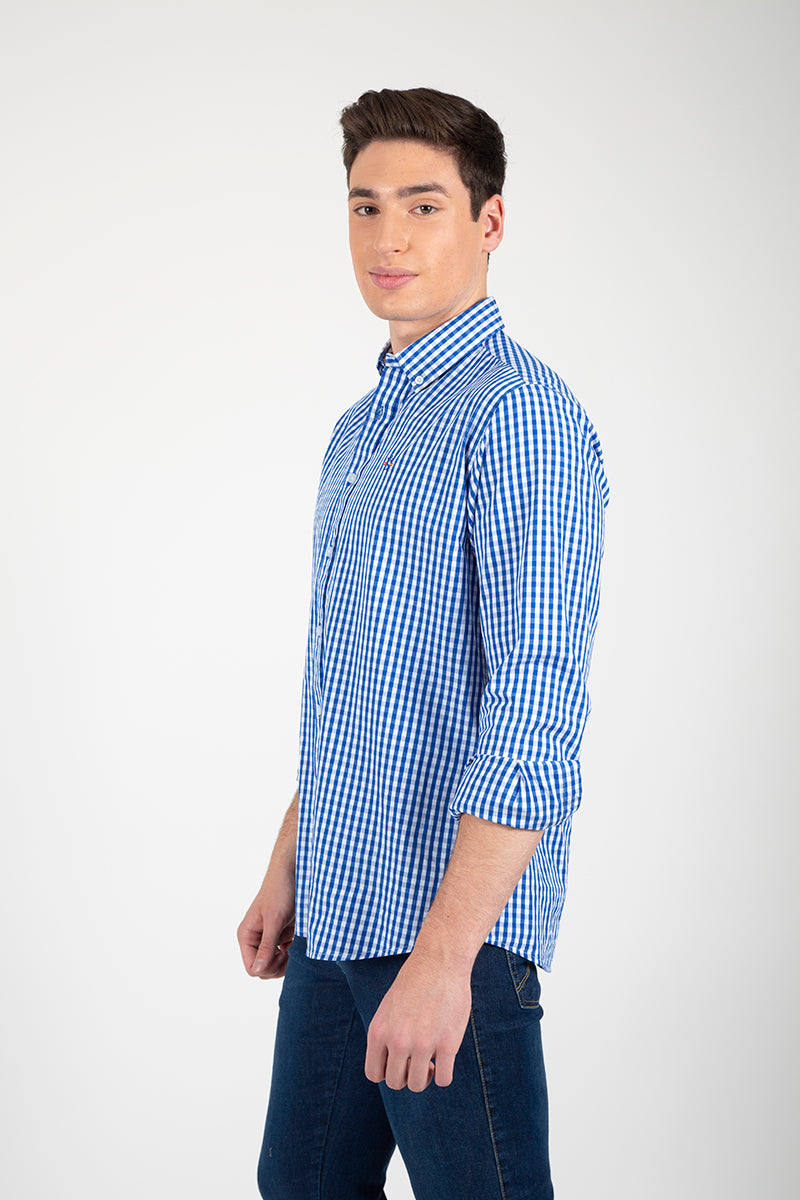 Camisa cuadro Marino