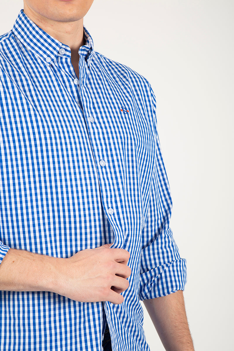 Navy Check Shirt