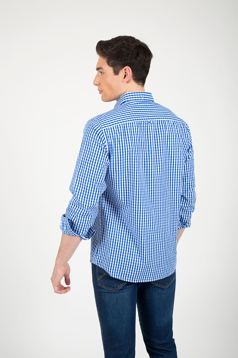 Navy Check Shirt
