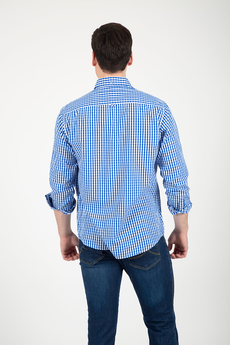 Navy Check Shirt