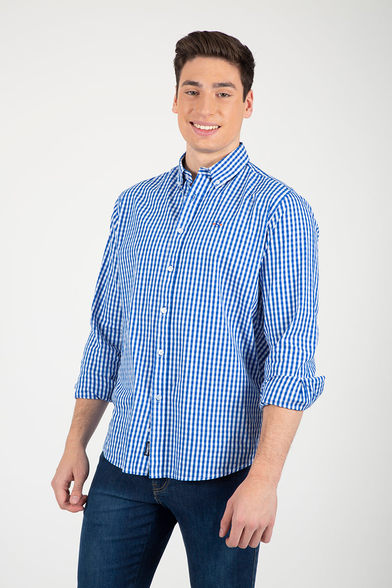 Navy Check Shirt