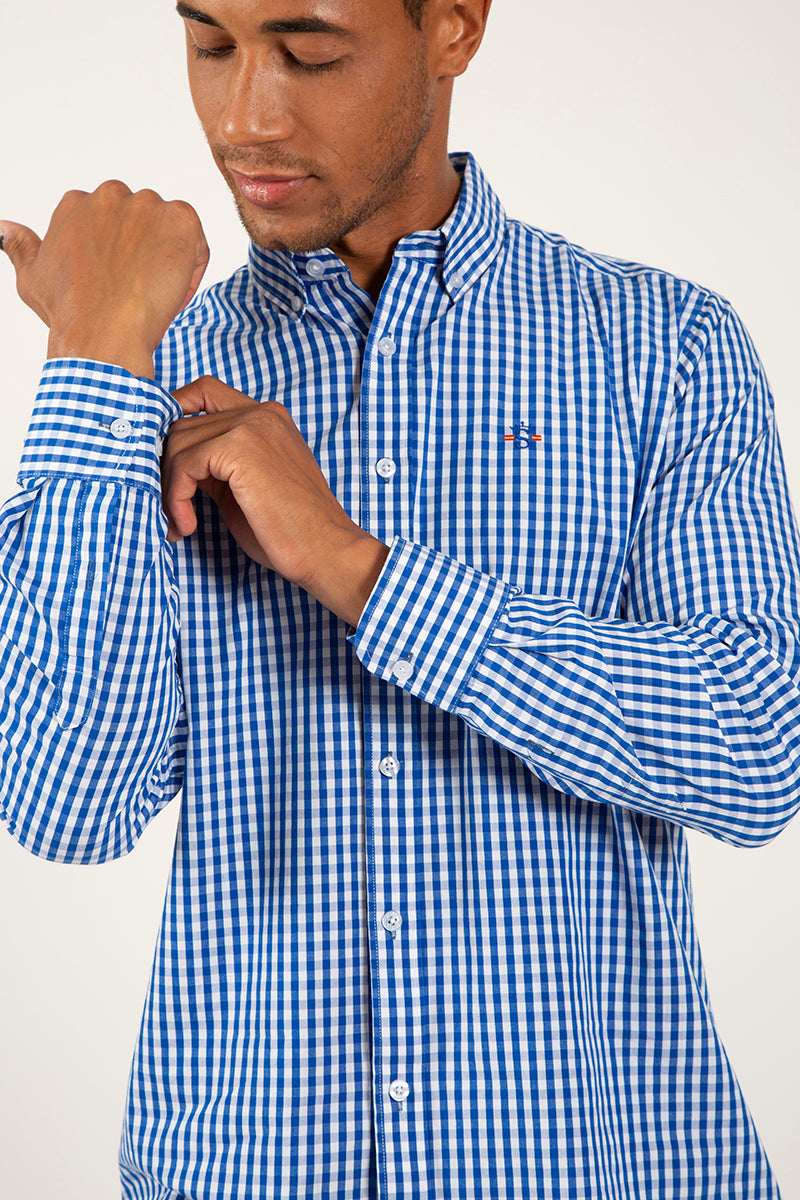Navy Check Shirt