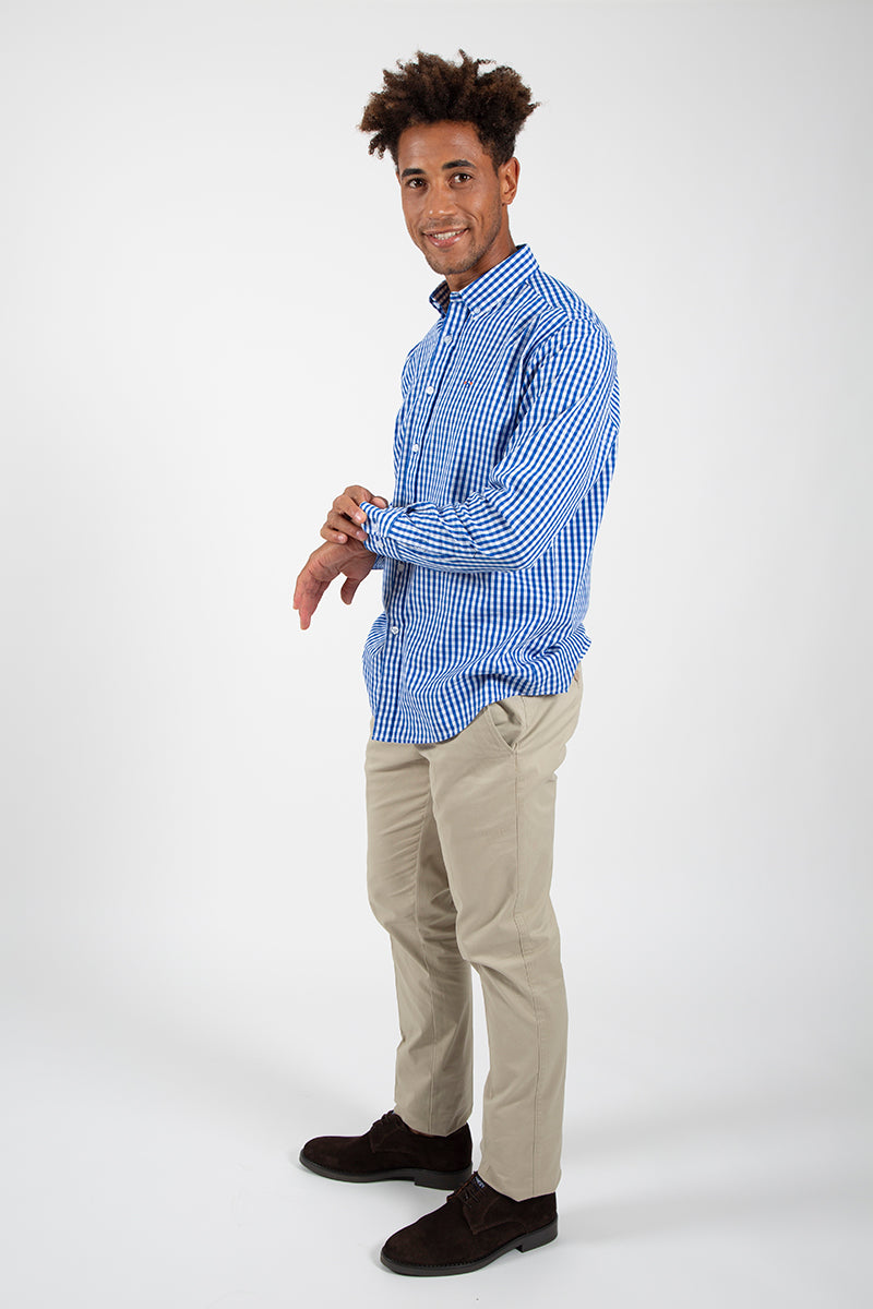 Navy Check Shirt
