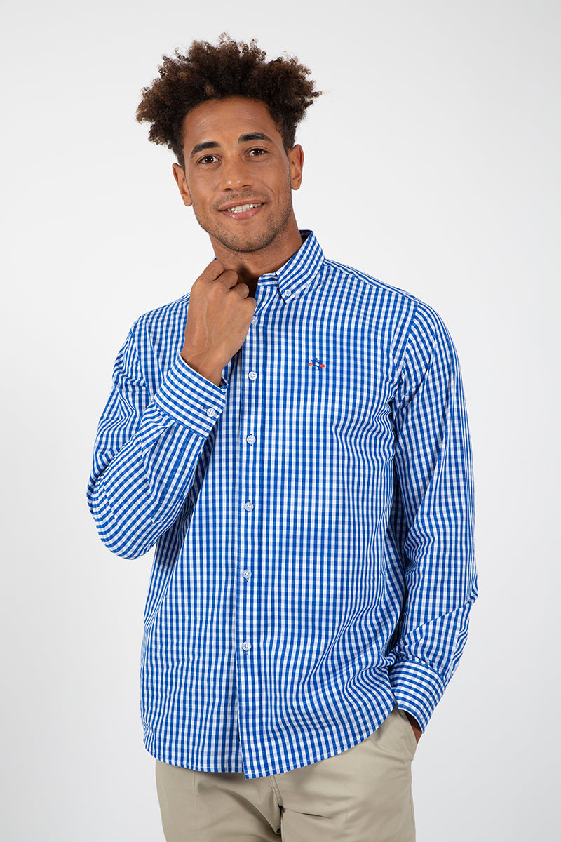 Navy Check Shirt