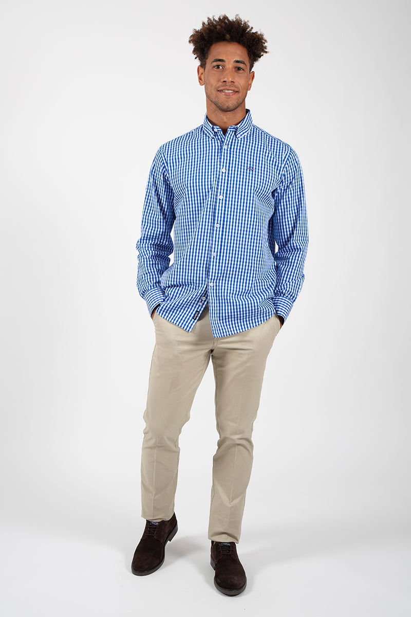 Navy Check Shirt