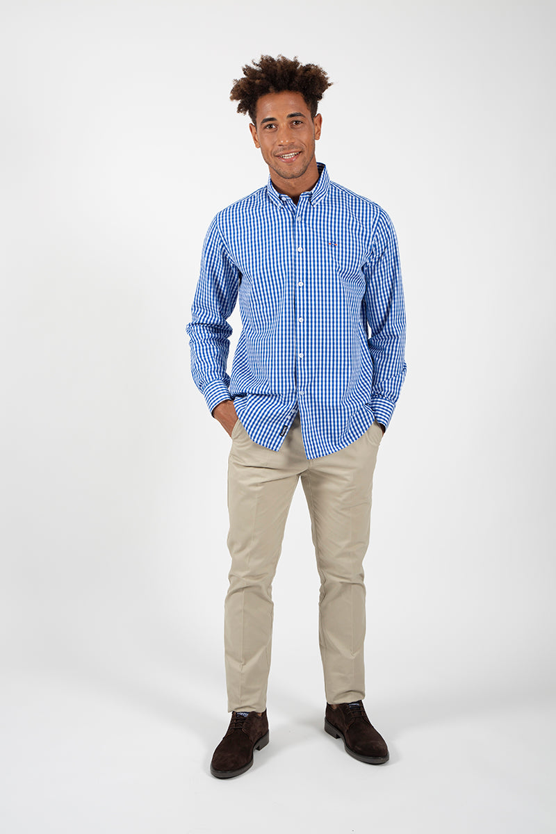 Navy Check Shirt