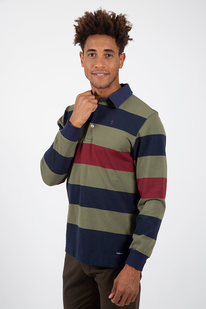 Polo Verde Rayas