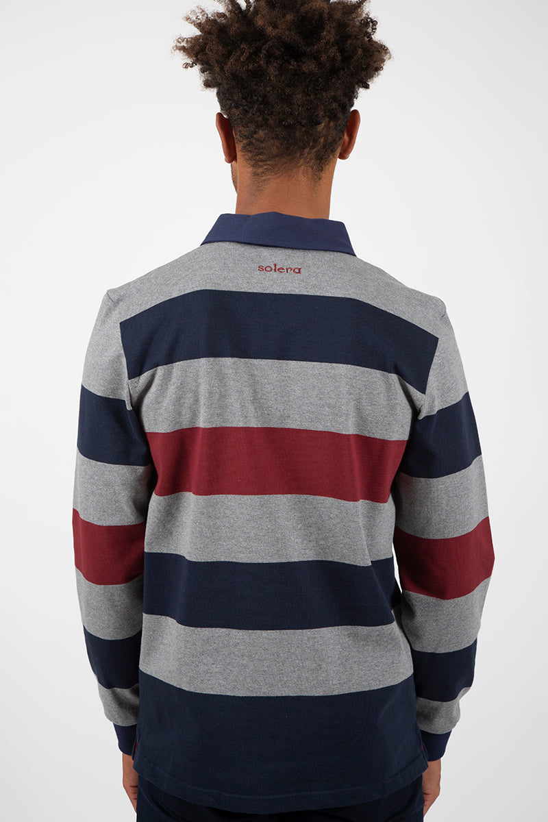 Polo Gris Rayas