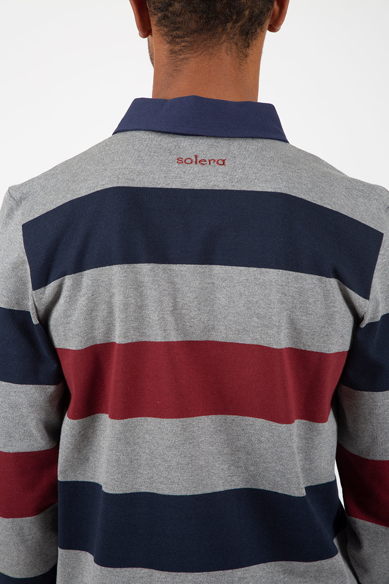 Polo Gris Rayas
