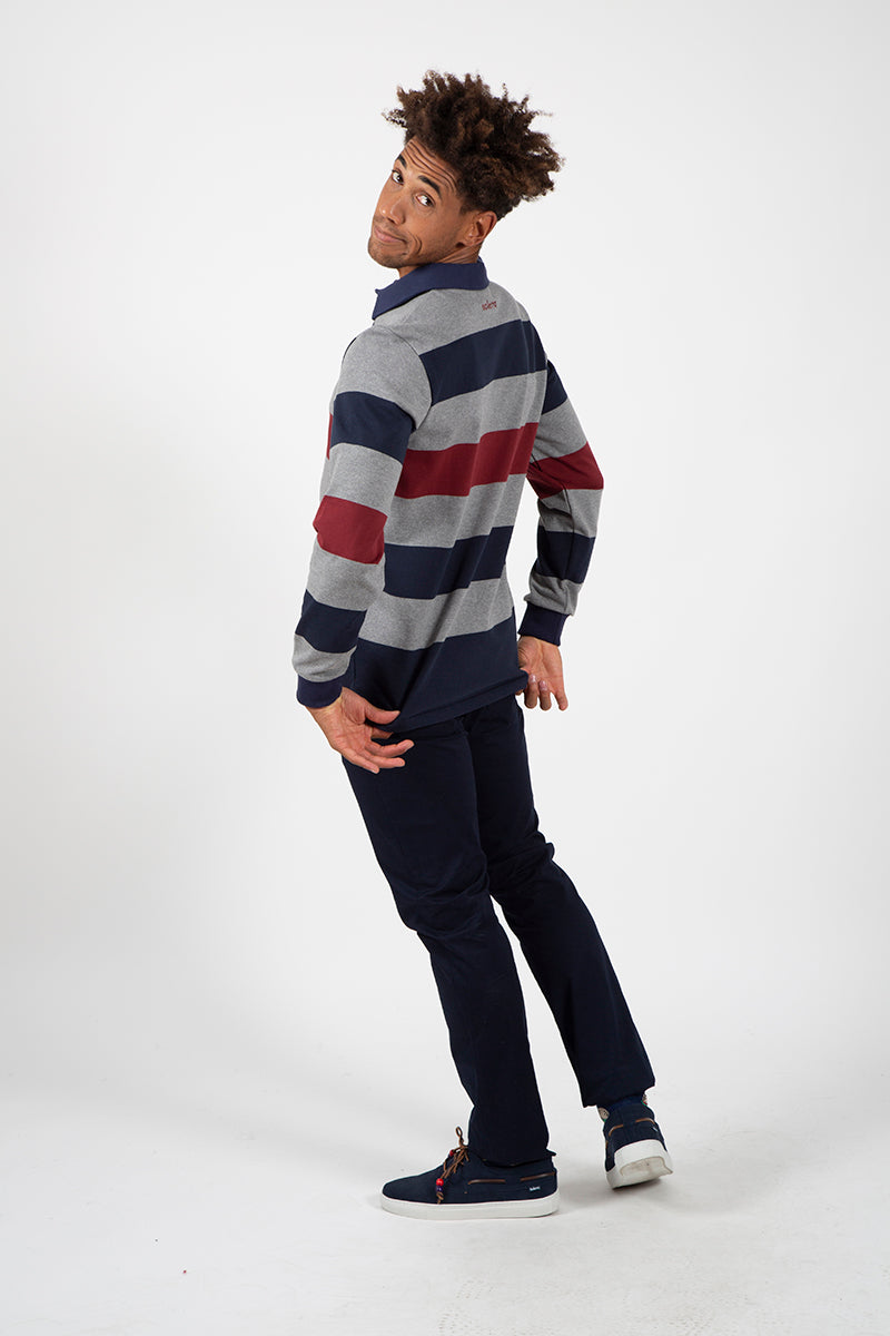 Polo Gris Rayas