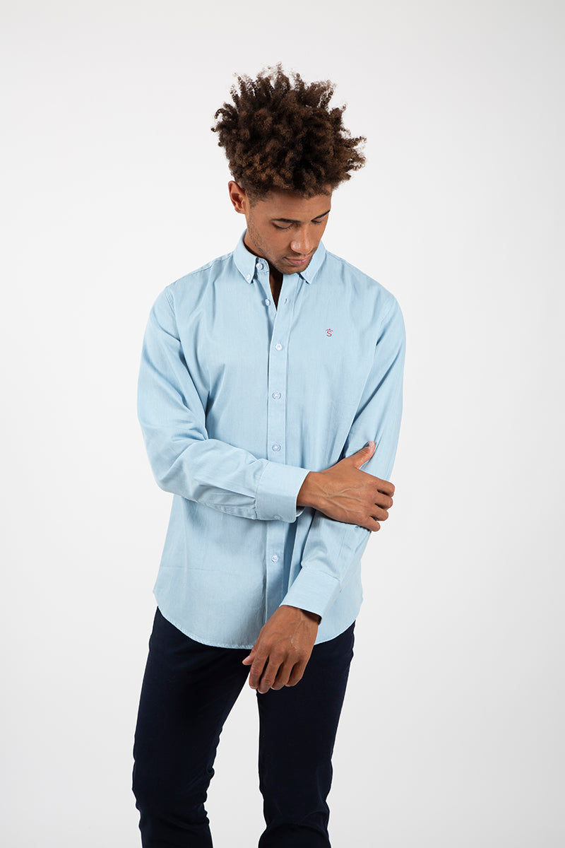 Camisa jeans celeste