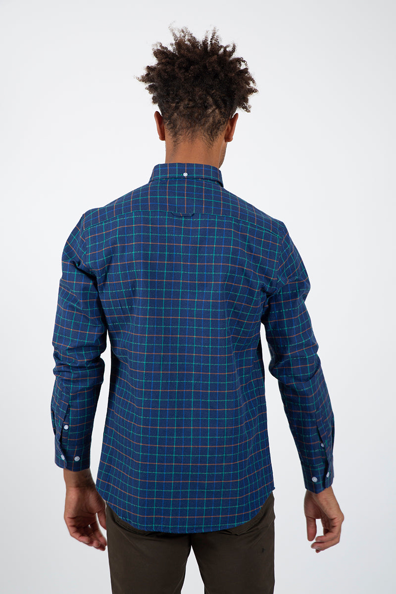Camisa cuadros marino Multicolor