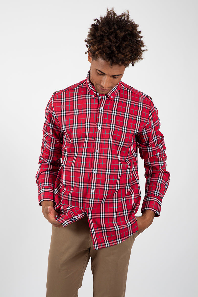 Camisa xadrez vermelha